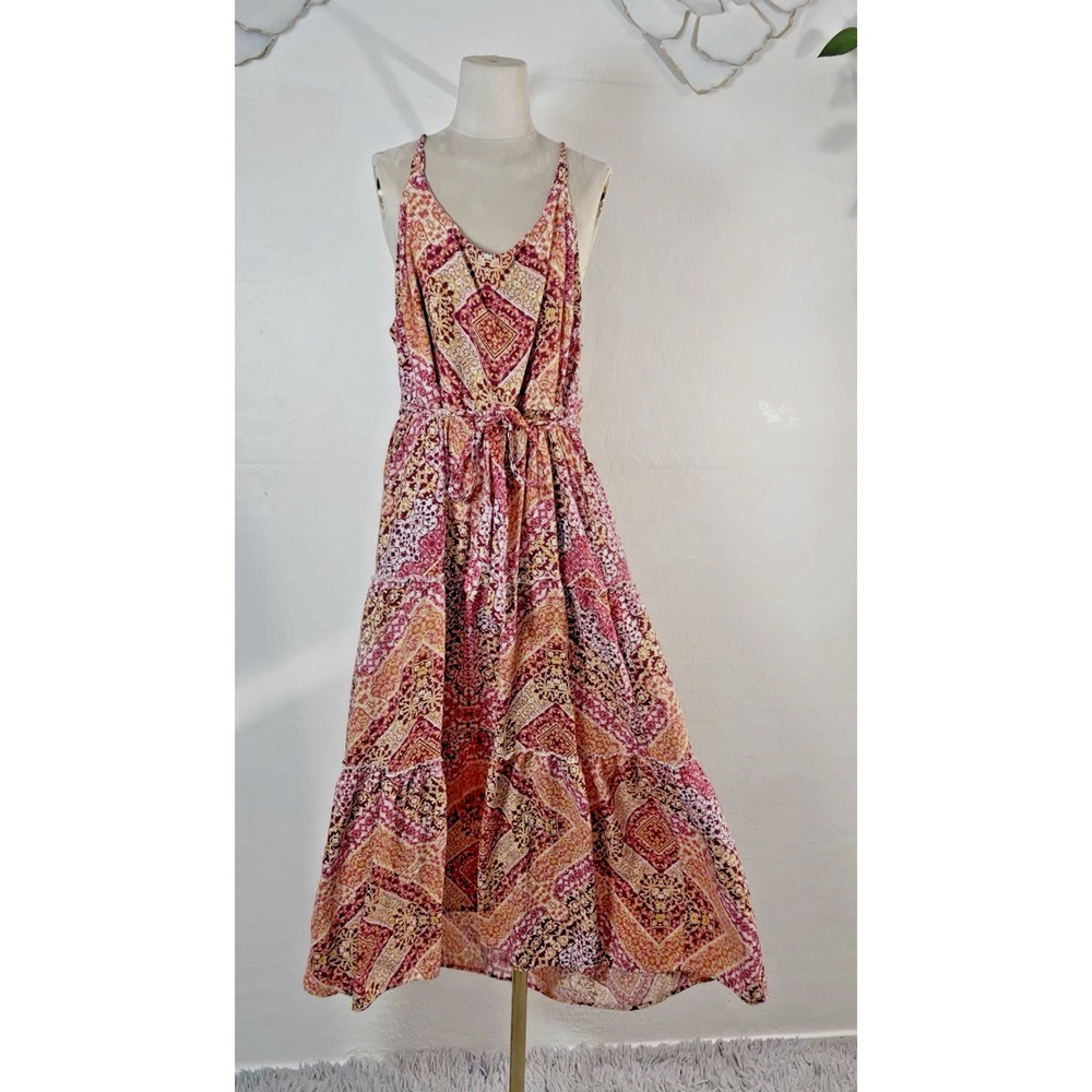 Torrid Maxi soft feminine boho maxi tier pocket hippie flowy summer dress size 2